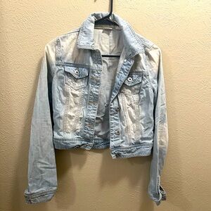 Mudd denim jacket in light blue, size small.